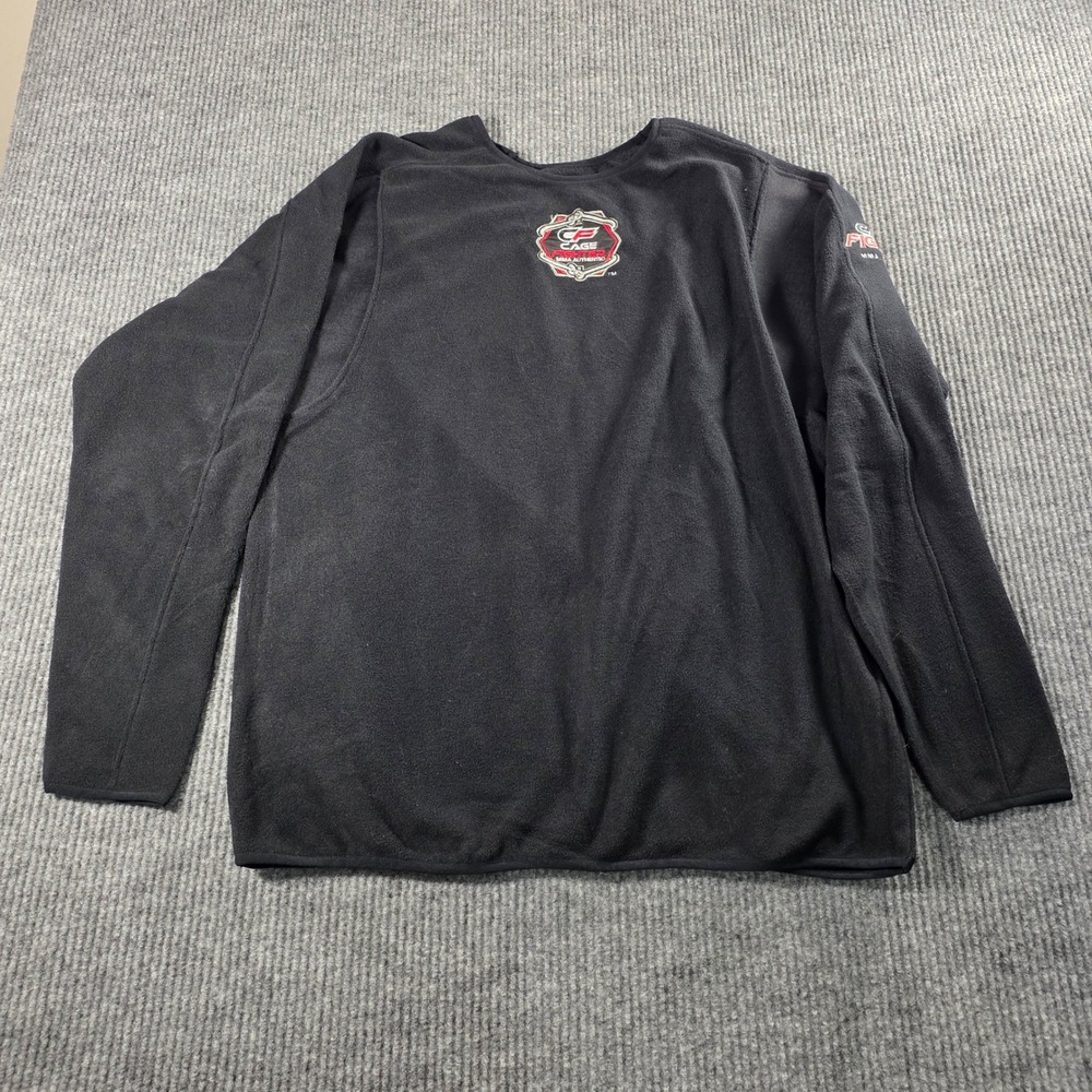 Cage Fighter MMA Authentic Fleece Pullover Sweatshirt Mens XL Black Long Sleeve